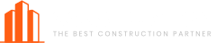 construction company logo light text